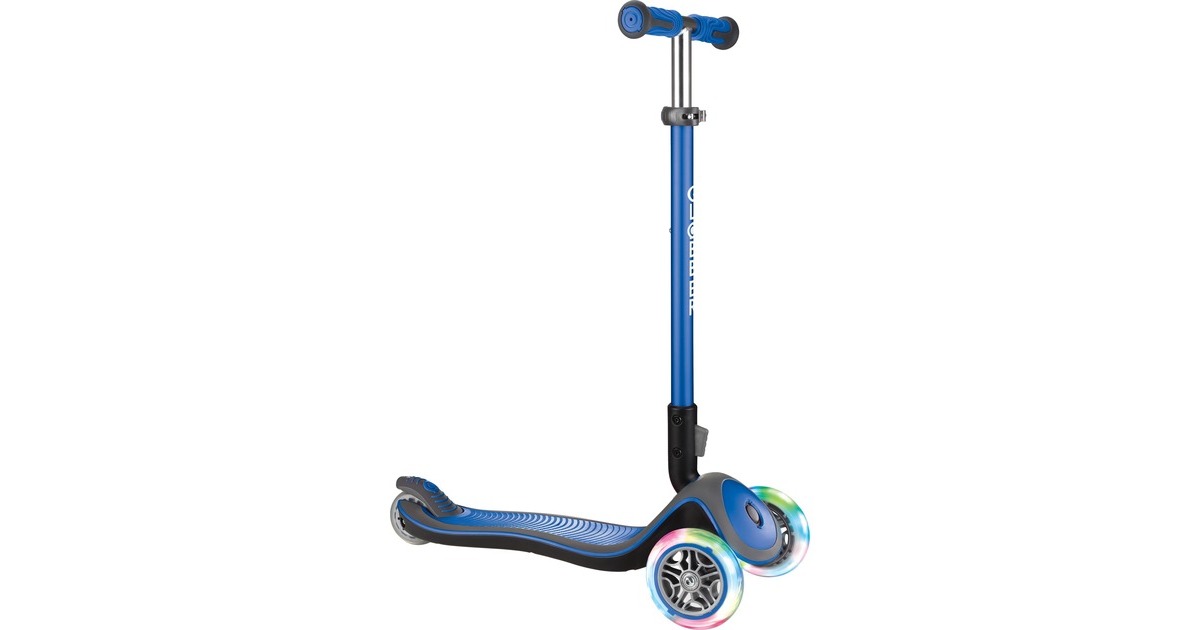 GLOBBER Elite Deluxe mit Leuchtrollen, Scooter(blau)