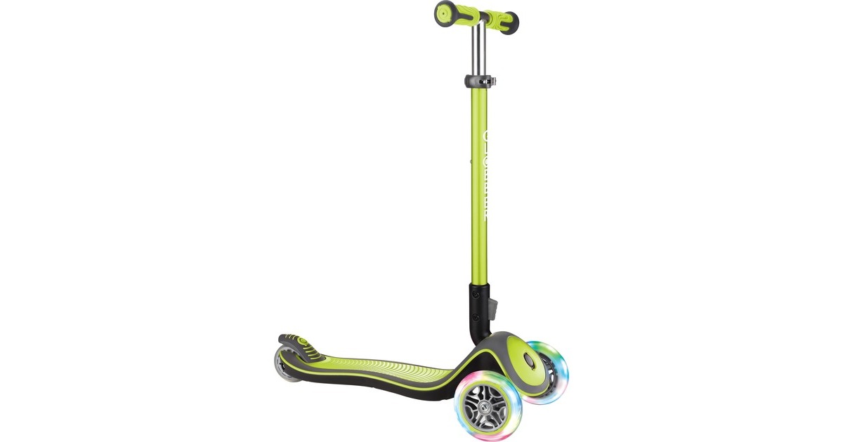 GLOBBER Elite Deluxe mit Leuchtrollen, Scooter(hellgrün)
