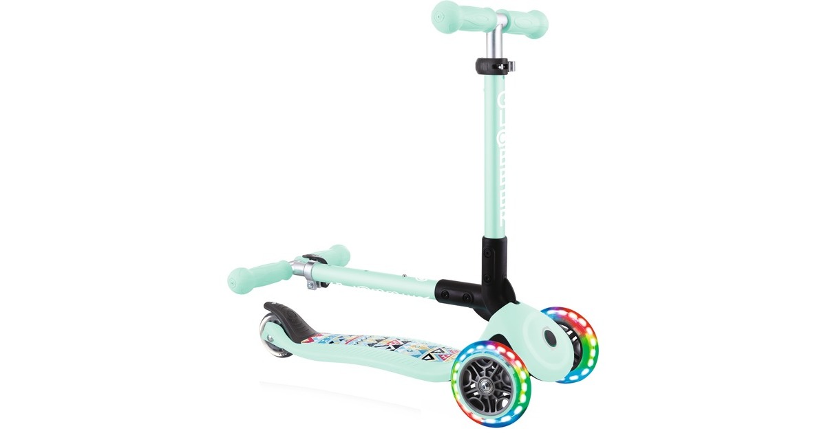 GLOBBER Junior Foldable Fantasy Lights, Scooter(mint, mint-Tribal)