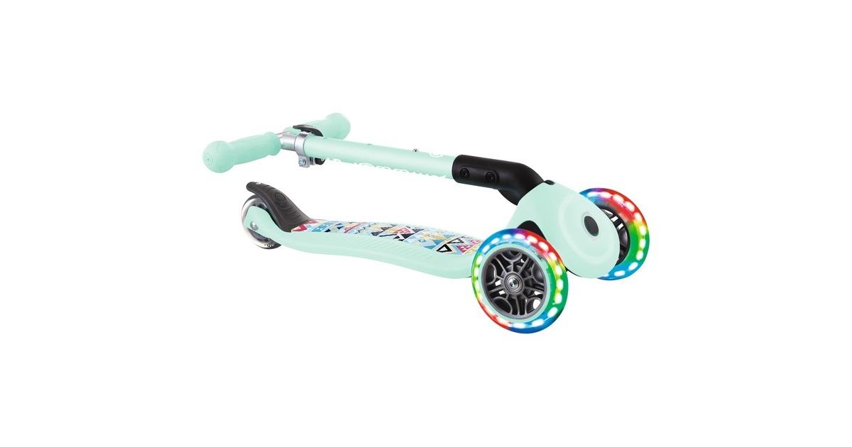 GLOBBER Junior Foldable Fantasy Lights, Scooter(mint, mint-Tribal)