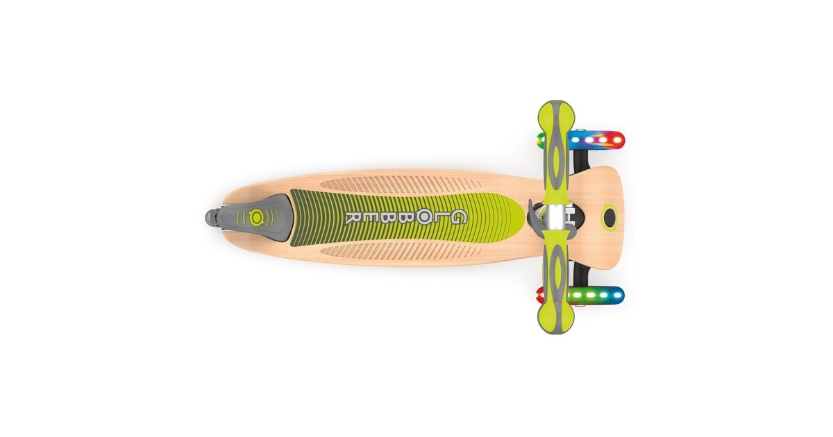 GLOBBER Primo Foldable Lights mit Holzdeck, Scooter(grün)
