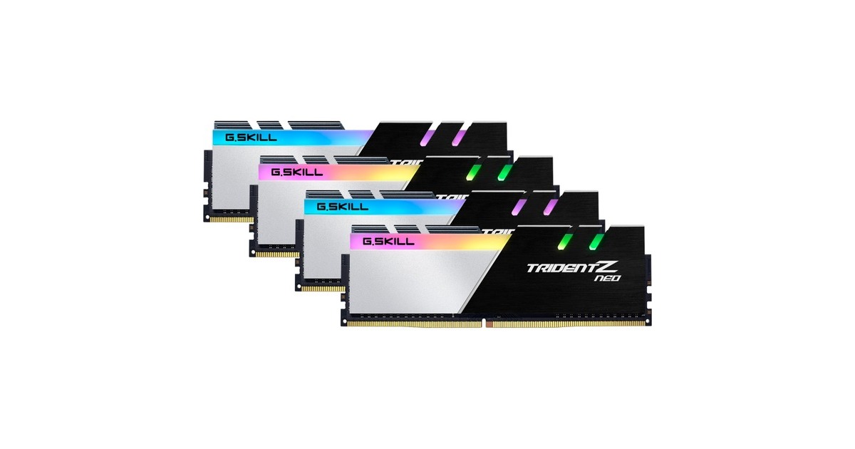 G.Skill DIMM 128 GB DDR4-3600 (4x 32 GB) Quad-Kit, Arbeitsspeicher(F4-3600C18Q-128GTZN, Trident Z Neo, INTEL XMP)
