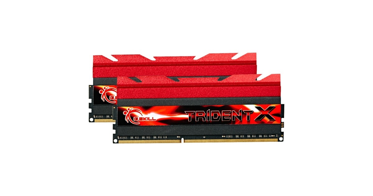 G.Skill DIMM 16 GB DDR3-2400 (2x 8 GB) Dual-Kit, Arbeitsspeicher(F3-2400C10D-16GTX, TridentX, INTEL XMP, Retail)