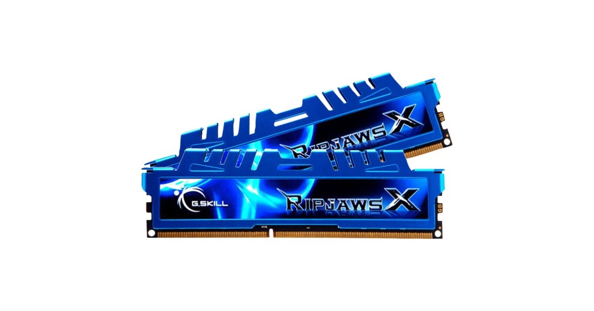 G.Skill DIMM 16 GB DDR3-2400 (2x 8 GB) Dual-Kit, Arbeitsspeicher(F3-2400C11D-16GXM, RipjawsX, INTEL XMP)