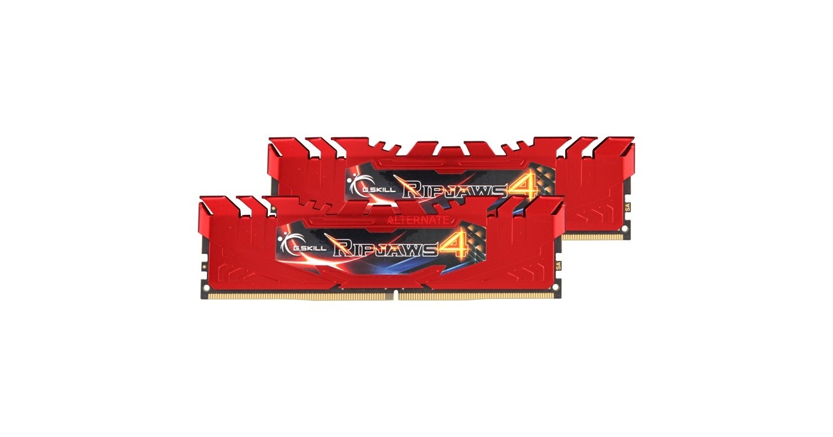 G.Skill DIMM 16 GB DDR4-2133 (2x 8 GB) Dual-Kit, Arbeitsspeicher(F4-2133C15D-16GRR, Ripjaws 4 Red)