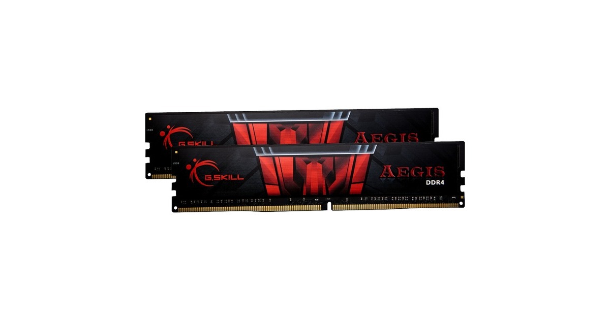 G.Skill DIMM 16 GB DDR4-2400 (2x 8 GB) Dual-Kit, Arbeitsspeicher(F4-2400C17D-16GIS, Aegis, INTEL XMP)