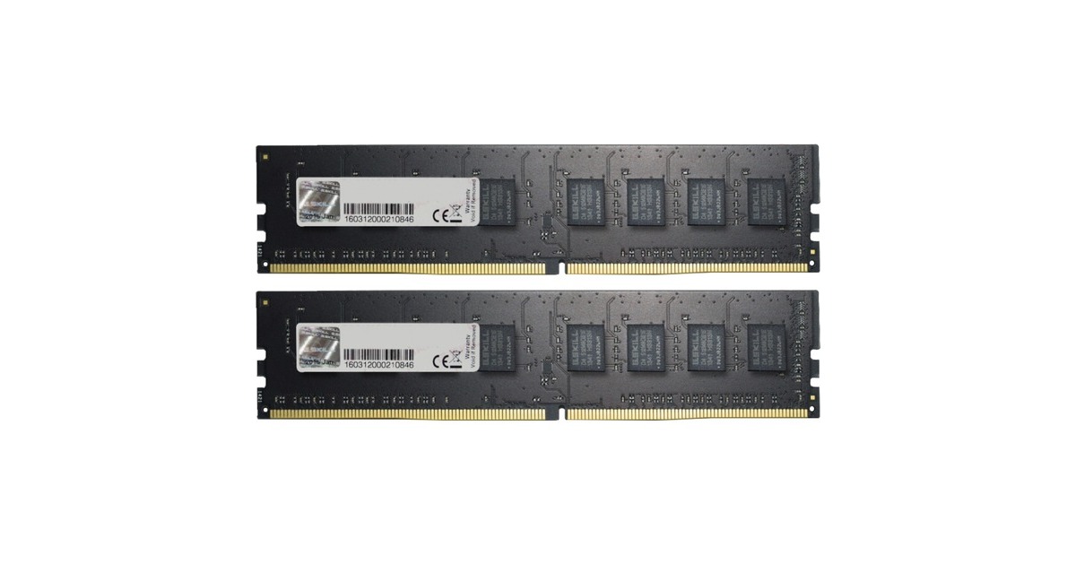 G.Skill DIMM 16 GB DDR4-2400 (2x 8 GB) Dual-Kit, Arbeitsspeicher(schwarz, F4-2400C15D-16GNT, Value, INTEL XMP)