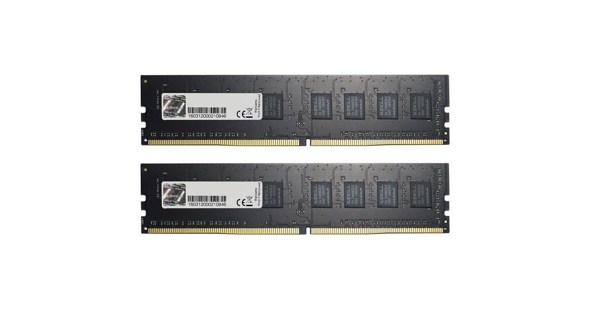 G.Skill DIMM 16 GB DDR4-2666 (2x 8 GB) Dual-Kit, Arbeitsspeicher(schwarz, F4-2666C19D-16GNT, Value)