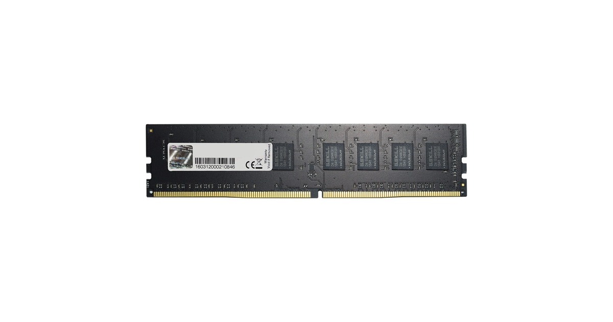 G.Skill DIMM 16 GB DDR4-2666 (2x 8 GB) Dual-Kit, Arbeitsspeicher(schwarz, F4-2666C19D-16GNT, Value)