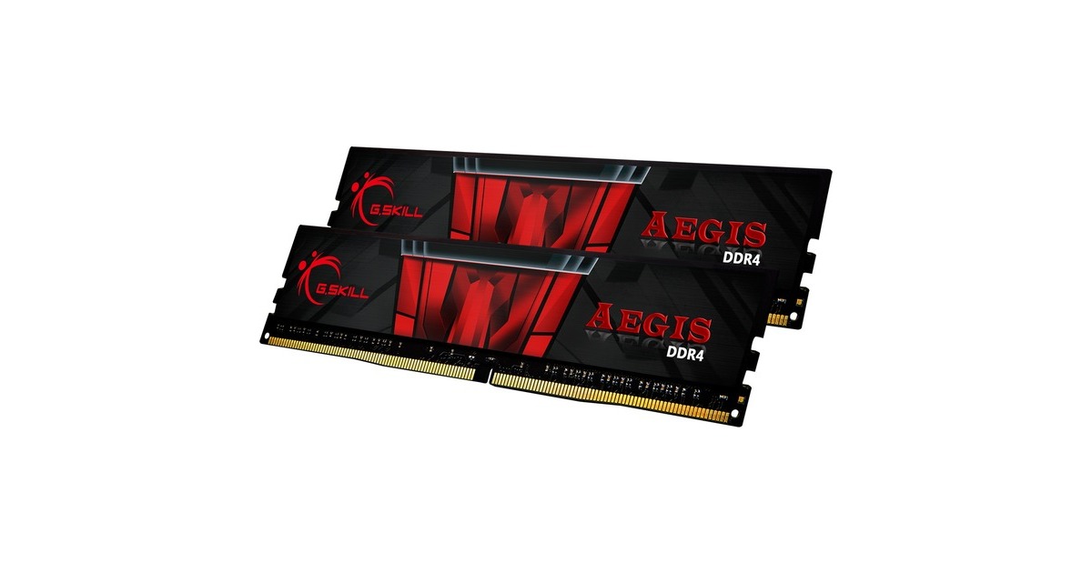 G.Skill DIMM 16 GB DDR4-2666 (2x 8 GB) Dual-Kit, Arbeitsspeicher(schwarz, F4-2666C19D-16GIS, Aegis)