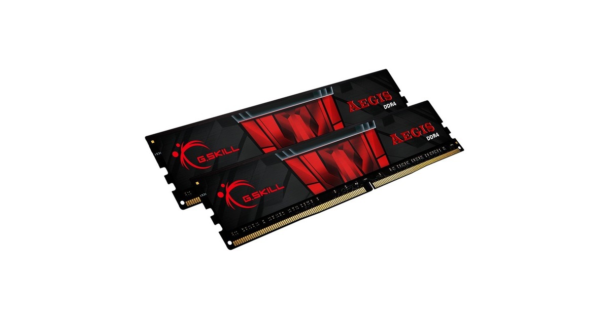 G.Skill DIMM 16 GB DDR4-2666 (2x 8 GB) Dual-Kit, Arbeitsspeicher(schwarz, F4-2666C19D-16GIS, Aegis)