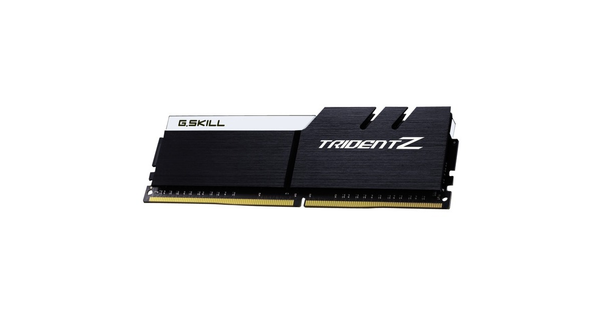 G.Skill DIMM 16 GB DDR4-3200 (2x 8 GB) Dual-Kit, Arbeitsspeicher(schwarz/weiß, F4-3200C16D-16GTZKW, Trident Z, INTEL XMP)