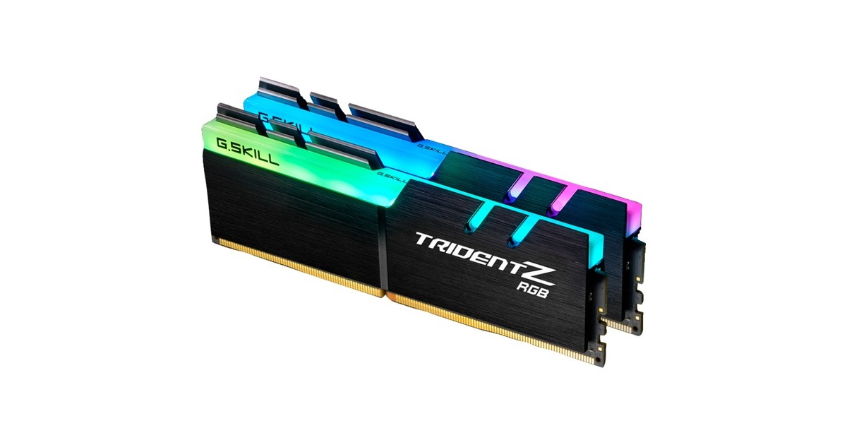G.Skill DIMM 16 GB DDR4-3200 (2x 8 GB) Dual-Kit, Arbeitsspeicher(F4-3200C16D-16GTZRX, Trident Z RGB, INTEL XMP)