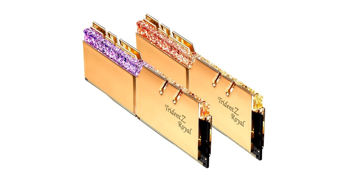 G.Skill DIMM 16 GB DDR4-3200 (2x 8 GB) Dual-Kit, Arbeitsspeicher(gold, F4-3200C16D-16GTRG, Trident Z Royal, INTEL XMP)