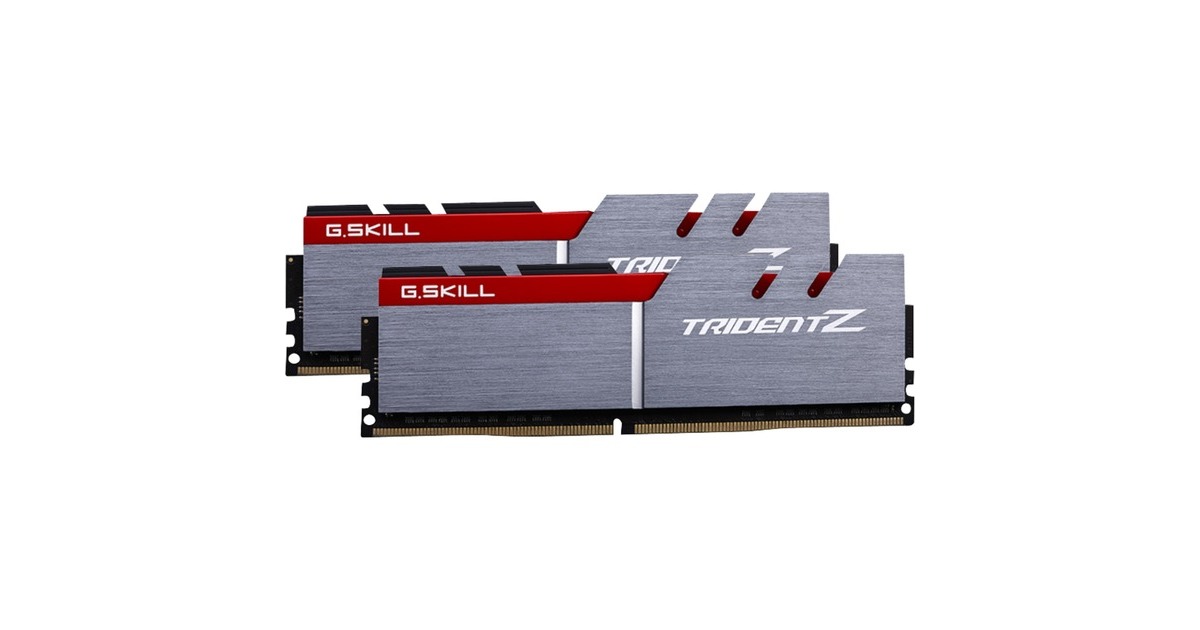 G.Skill DIMM 16 GB DDR4-3200 (2x 8 GB) Dual-Kit, Arbeitsspeicher(F4-3200C14D-16GTZ, Trident Z, INTEL XMP)