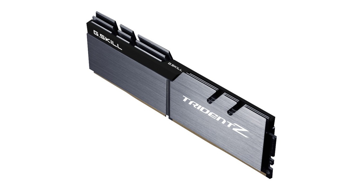 G.Skill DIMM 16 GB DDR4-3200 (2x 8 GB) Dual-Kit, Arbeitsspeicher(silber/schwarz, F4-3200C14D-16GTZSK, Trident Z, INTEL XMP)