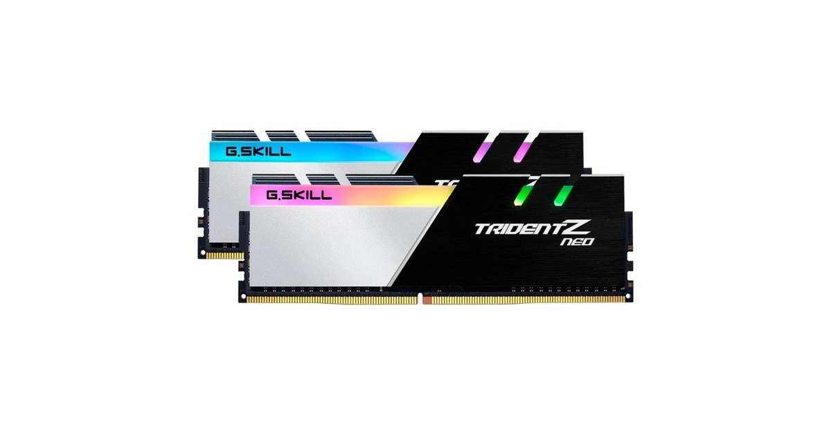 G.Skill DIMM 16 GB DDR4-3600 (2x 8 GB) Dual-Kit, Arbeitsspeicher(schwarz/silber, F4-3600C14D-16GTZNA, Trident Z Neo, INTEL XMP)