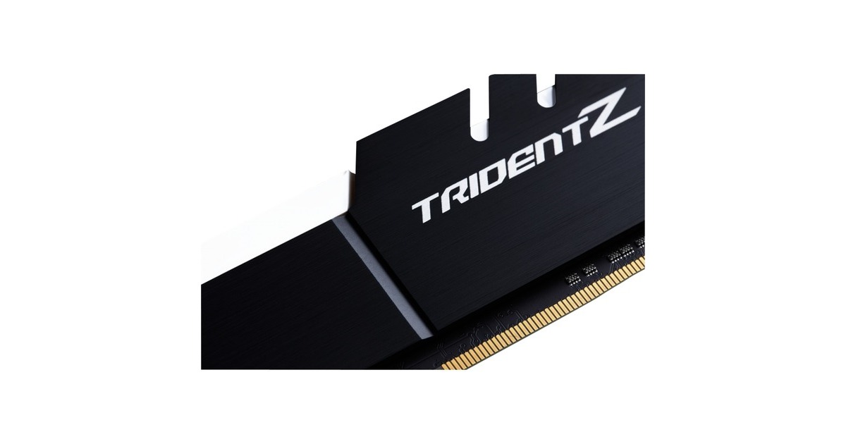 G.Skill DIMM 16 GB DDR4-3600 (2x 8 GB) Dual-Kit, Arbeitsspeicher(schwarz/weiß, F4-3600C16D-16GTZKW, Trident Z, INTEL XMP)