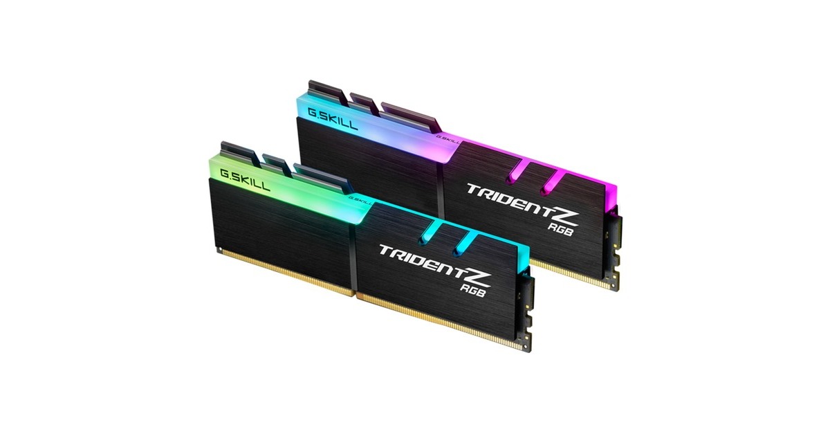 G.Skill DIMM 16 GB DDR4-3600 (2x 8 GB) Dual-Kit, Arbeitsspeicher(schwarz, F4-3600C18D-16GTZRX, Trident Z RGB, INTEL XMP)