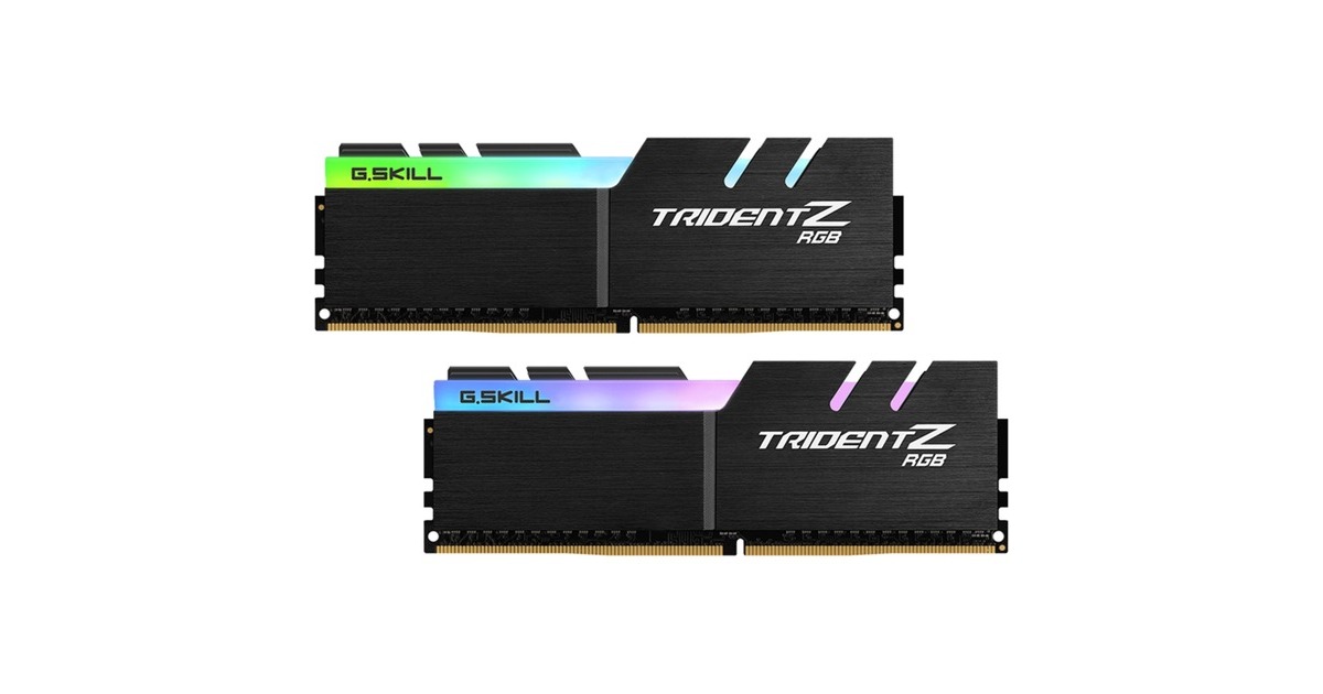 G.Skill DIMM 16 GB DDR4-3600 (2x 8 GB) Dual-Kit, Arbeitsspeicher(schwarz, F4-3600C16D-16GTZRC, Trident Z RGB, INTEL XMP)