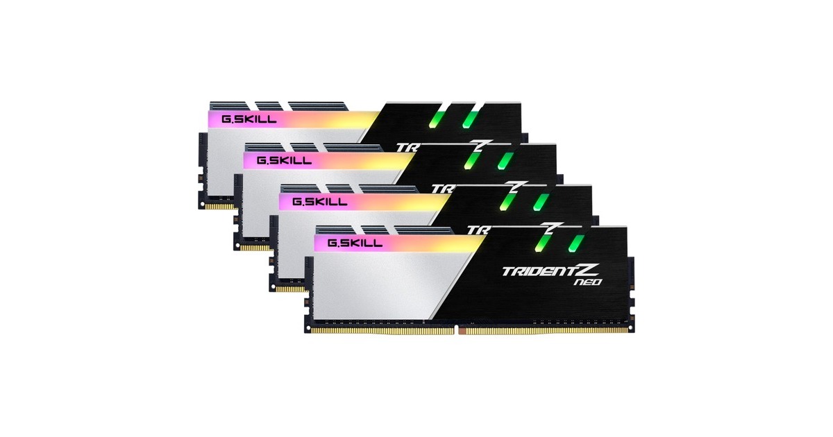 G.Skill DIMM 16 GB DDR4-4000 (2x 8 GB) Dual-Kit, Arbeitsspeicher(schwarz/silber, F4-4000C14D-16GTZN, Trident Z Neo, INTEL XMP)