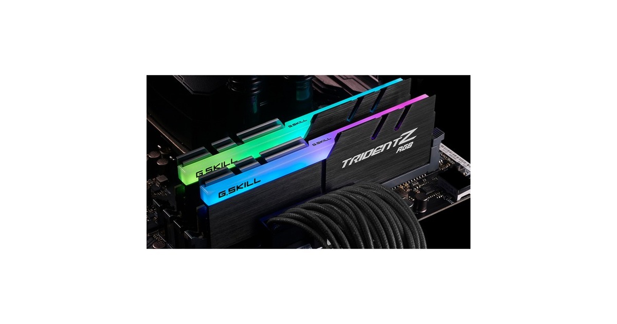 G.Skill DIMM 16 GB DDR4-4000 (2x 8 GB) Dual-Kit, Arbeitsspeicher(schwarz, F4-4000C18D-16GTZRB, Trident Z RGB, INTEL XMP)