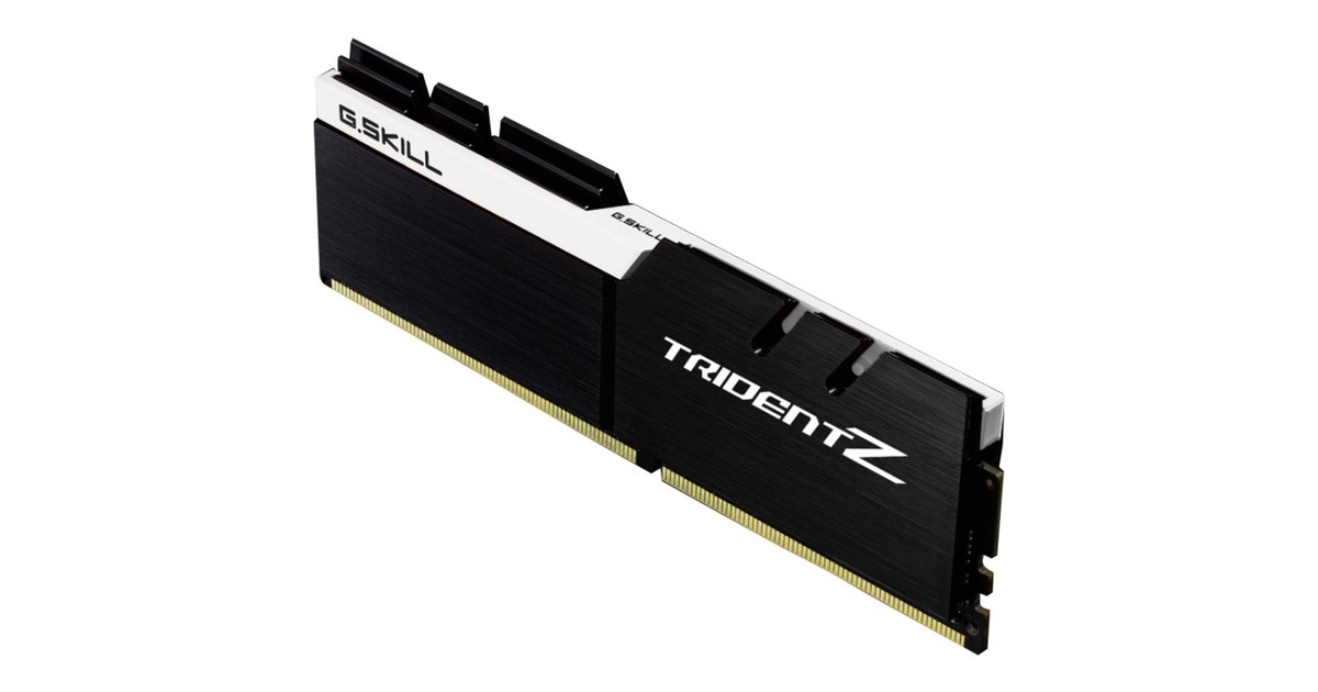 G.Skill DIMM 16 GB DDR4-4133 (2x 8 GB) Dual-Kit, Arbeitsspeicher(schwarz/weiß, F4-4133C19D-16GTZKW, Trident Z, INTEL XMP)
