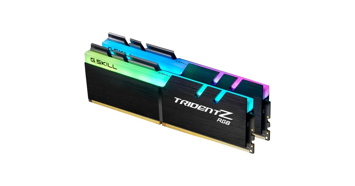 G.Skill DIMM 16 GB DDR4-4133 (2x 8 GB) Dual-Kit, Arbeitsspeicher(schwarz, F4-4133C19D-16GTZR, Trident Z RGB, INTEL XMP)