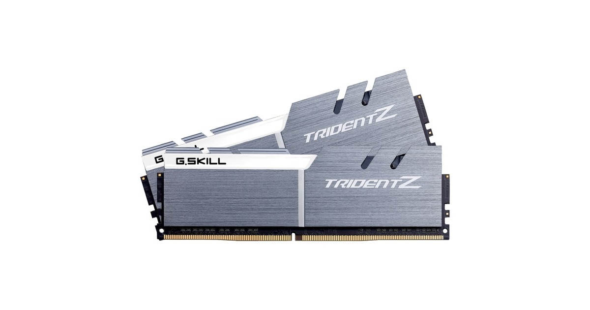 G.Skill DIMM 16 GB DDR4-4400 (2x 8 GB) Dual-Kit, Arbeitsspeicher(silber/weiß, F4-4400C19D-16GTZSW, Trident Z, INTEL XMP)