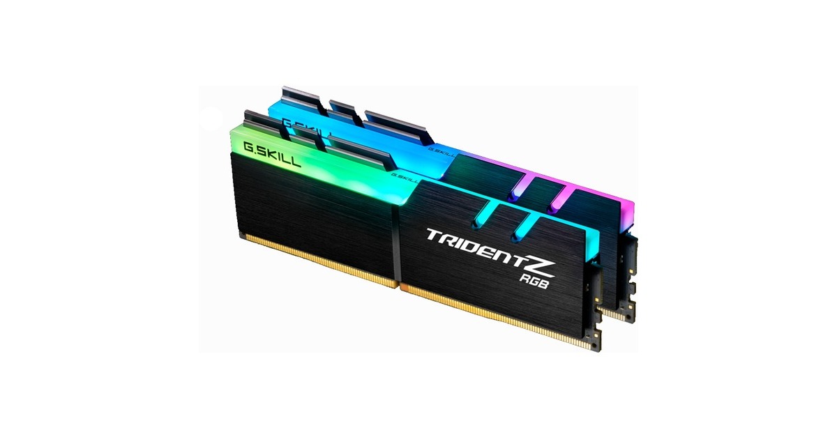 G.Skill DIMM 16 GB DDR4-4400 (2x 8 GB) Dual-Kit, Arbeitsspeicher(schwarz, F4-4400C18D-16GTZR, Trident Z RGB, INTEL XMP)
