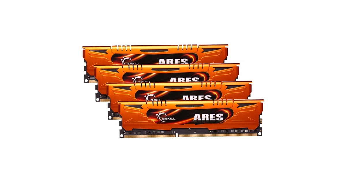 G.Skill DIMM 32 GB DDR3-1600 (4x 8 GB) Quad-Kit, Arbeitsspeicher(F3-1600C10Q-32GAO, Ares, INTEL XMP, Lite Retail)