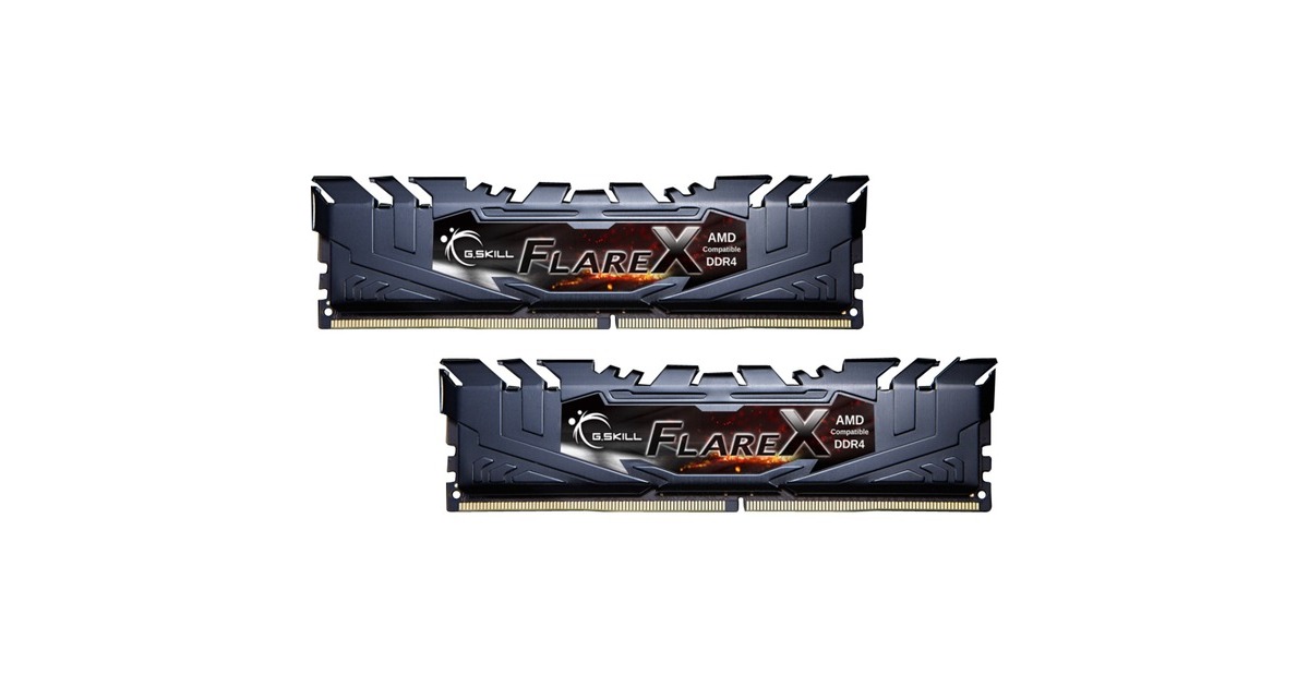 G.Skill DIMM 32 GB DDR4-2400 (2x 16 GB) Dual-Kit, Arbeitsspeicher(F4-2400C15D-32GFX, Flare X, INTEL XMP)