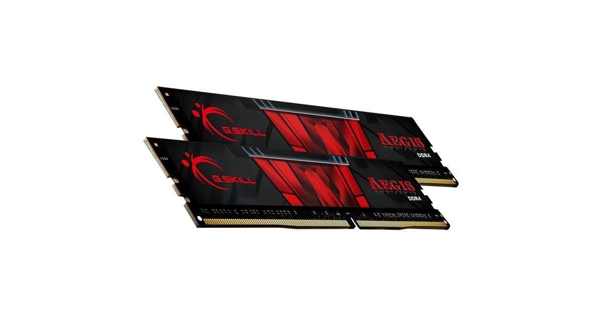 G.Skill DIMM 32 GB DDR4-3000 (2x 16 GB) Dual-Kit, Arbeitsspeicher(schwarz, F4-3000C16D-32GISB, Aegis, INTEL XMP)