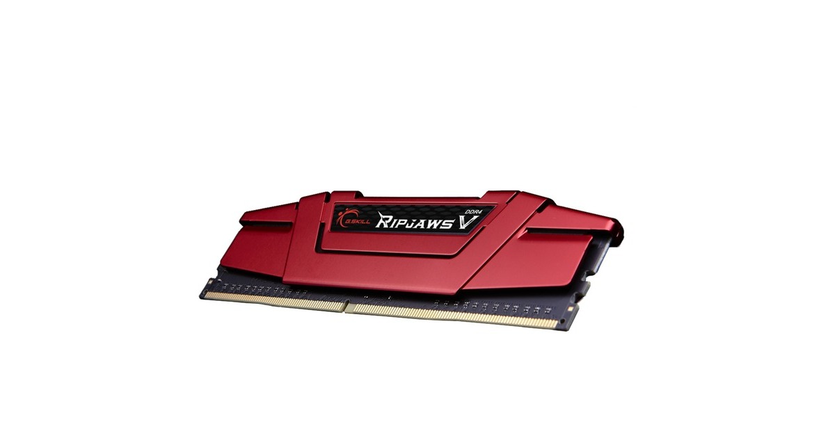 G.Skill DIMM 32 GB DDR4-3200 (2x 16 GB) Dual-Kit, Arbeitsspeicher(F4-3200C14D-32GVR, Ripjaws V, INTEL XMP)
