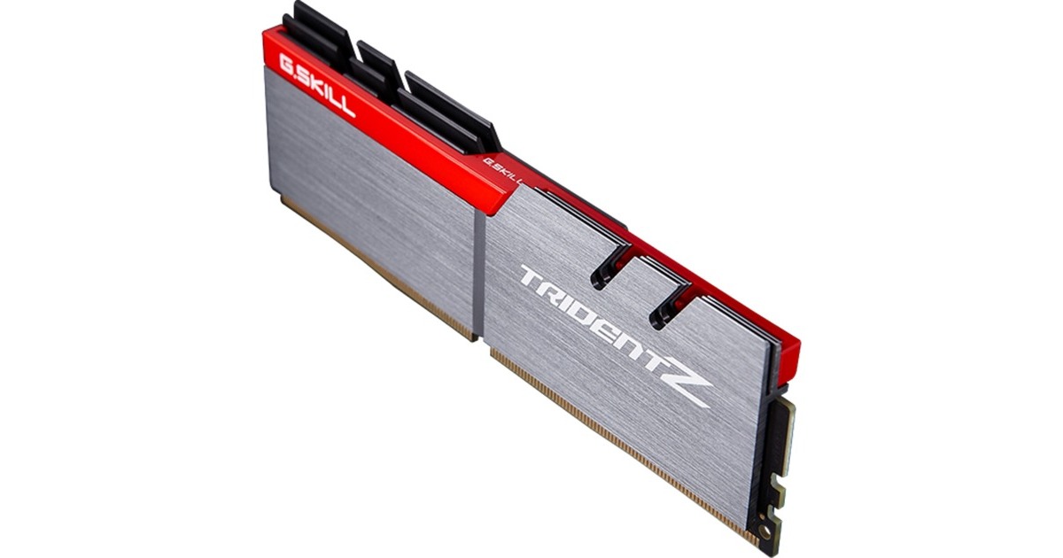 G.Skill DIMM 32 GB DDR4-3200 (4x 8 GB) Quad-Kit, Arbeitsspeicher(F4-3200C16Q-32GTZB, Trident Z, INTEL XMP)