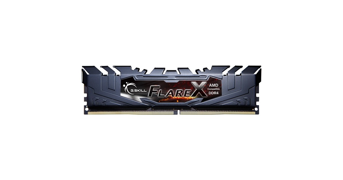 G.Skill DIMM 32 GB DDR4-3200 (4x 8 GB) Quad-Kit, Arbeitsspeicher(F4-3200C14Q-32GFX, Flare X, INTEL XMP)