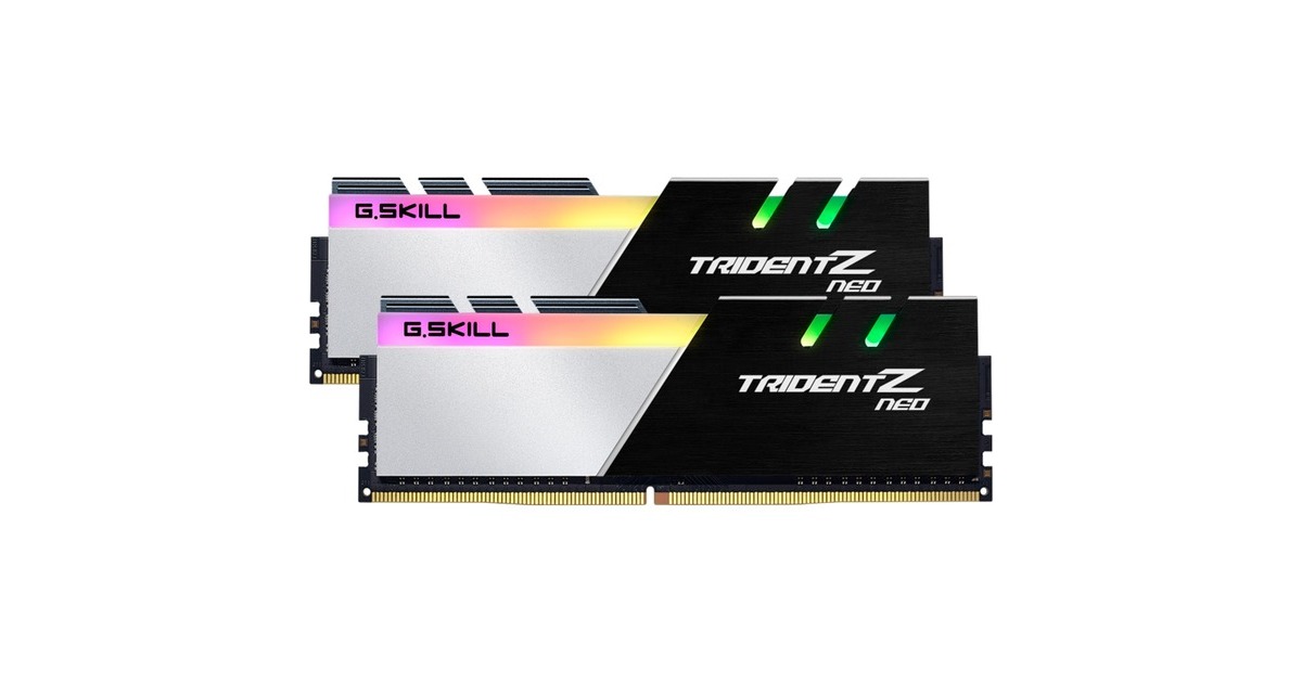 G.Skill DIMM 32 GB DDR4-3600 (2x 16 GB) Dual-Kit, Arbeitsspeicher(schwarz/silber, F4-3600C14D-32GTZNA, Trident Z Neo, INTEL XMP, Outlet)