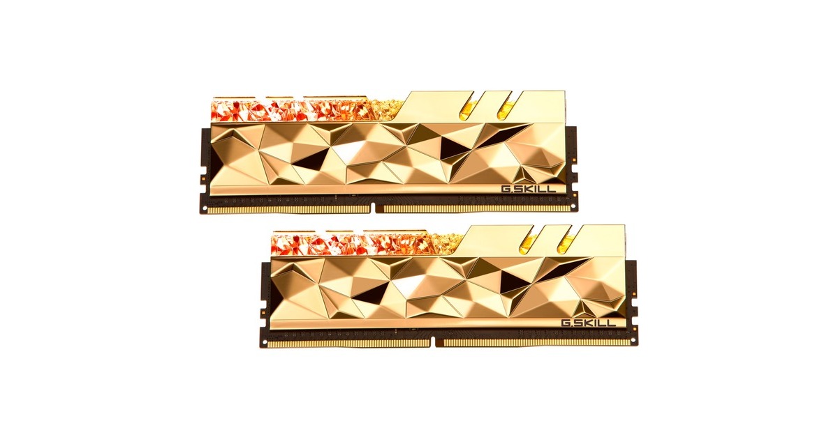 G.Skill DIMM 32 GB DDR4-3600 (2x 16 GB) Dual-Kit, Arbeitsspeicher(gold, F4-3600C14D-32GTEGA, Trident Z Royal Elite, INTEL XMP)