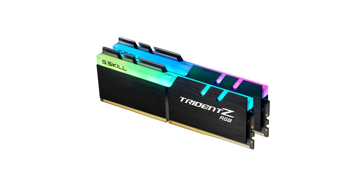 G.Skill DIMM 32 GB DDR4-3600 (2x 16 GB) Dual-Kit, Arbeitsspeicher(schwarz, F4-3600C18D-32GTZR, Trident Z RGB, INTEL XMP)