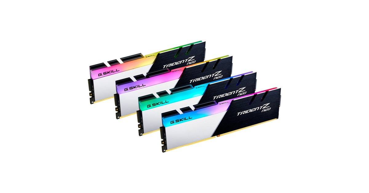 G.Skill DIMM 32 GB DDR4-3600 (4x 8 GB) Quad-Kit, Arbeitsspeicher(F4-3600C16Q-32GTZNC, Trident Z Neo, INTEL XMP)