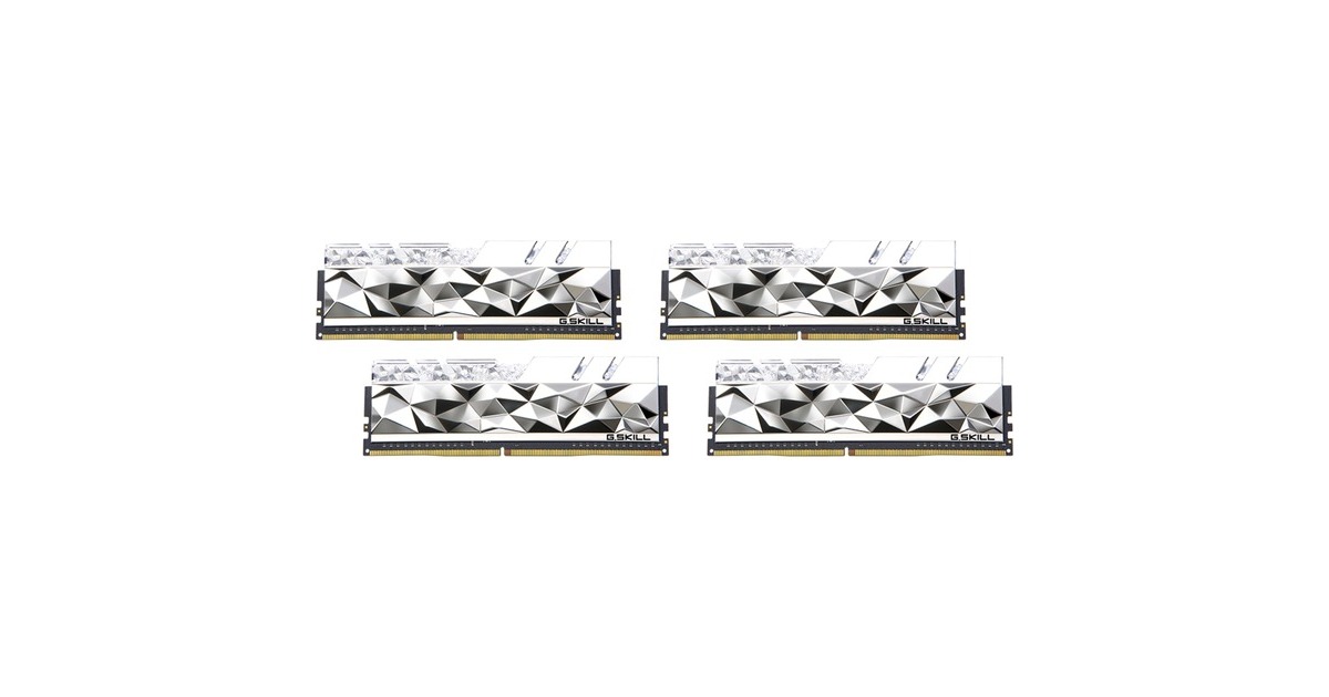 G.Skill DIMM 32 GB DDR4-3600 (4x 8 GB) Quad-Kit, Arbeitsspeicher(silber (glänzend), F4-3600C16Q-32GTESC, Trident Z Royal Elite, INTEL XMP)