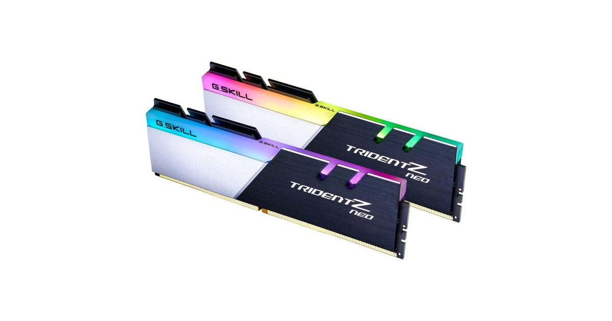 G.Skill DIMM 32 GB DDR4-4000 (2x 16 GB) Dual-Kit, Arbeitsspeicher(schwarz/silber, F4-4000C18D-32GTZN, Trident Z Neo, INTEL XMP)