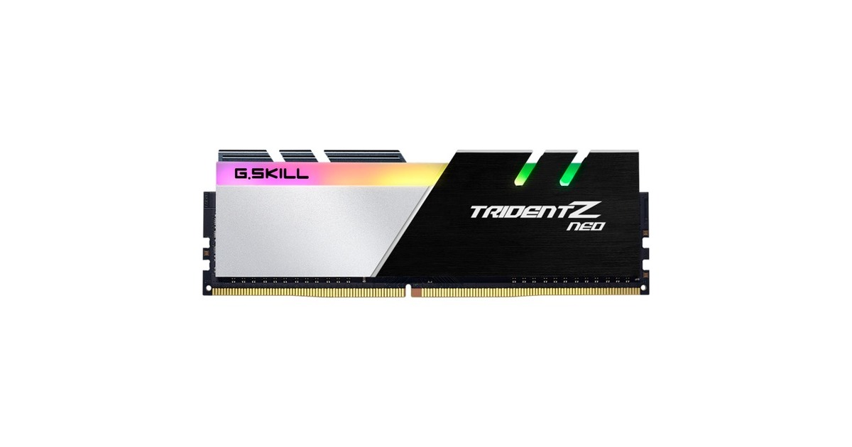 G.Skill DIMM 32 GB DDR4-4000 (2x 16 GB) Dual-Kit, Arbeitsspeicher(schwarz/silber, F4-4000C16D-32GTZNA, Trident Z Neo, INTEL XMP)