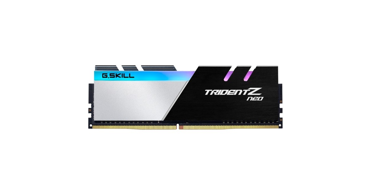 G.Skill DIMM 32 GB DDR4-4000 (2x 16 GB) Dual-Kit, Arbeitsspeicher(schwarz/silber, F4-4000C16D-32GTZNA, Trident Z Neo, INTEL XMP)