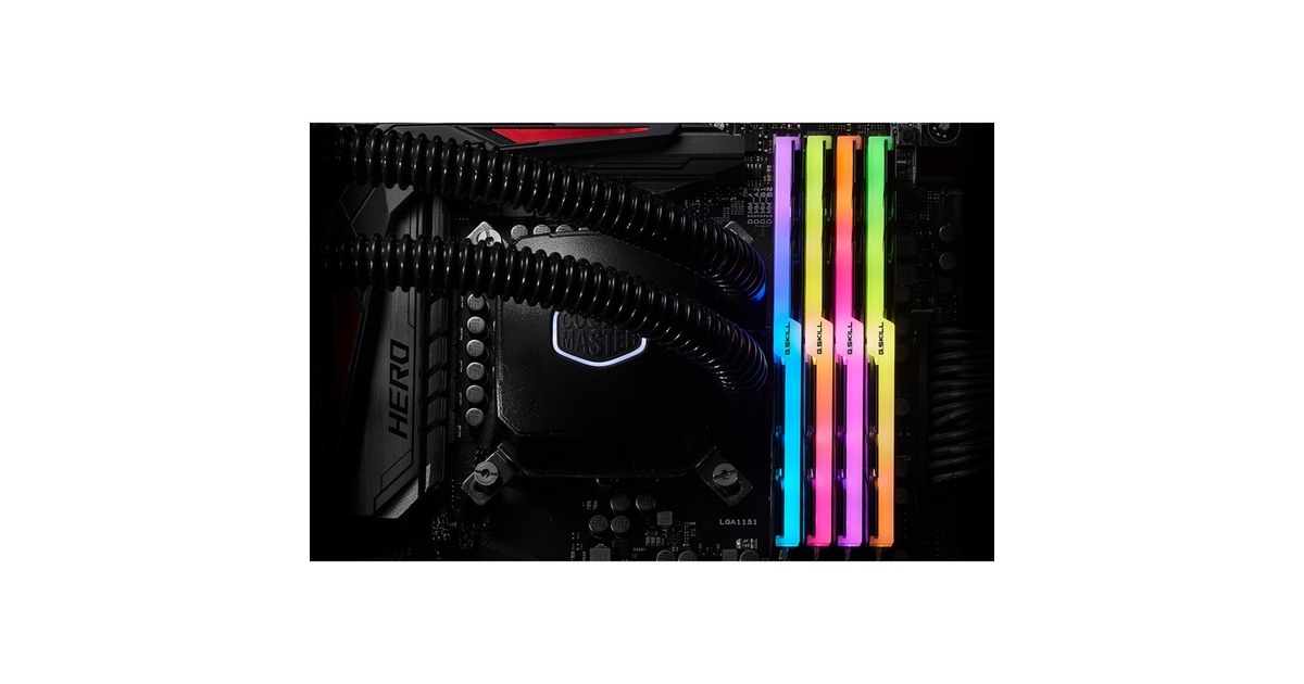 G.Skill DIMM 32 GB DDR4-4000 (4x 8 GB) Quad-Kit, Arbeitsspeicher(schwarz, F4-4000C18Q-32GTZRB, Trident Z RGB, INTEL XMP)