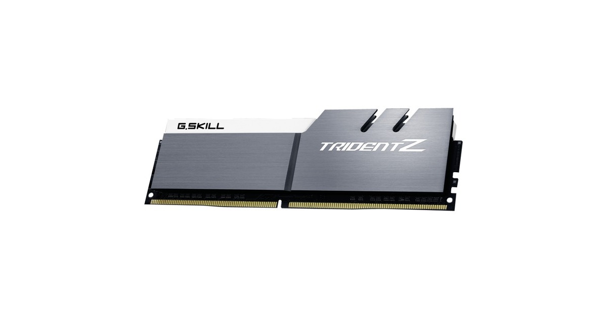 G.Skill DIMM 32 GB DDR4-4133 (4x 8 GB) Quad-Kit, Arbeitsspeicher(silber/weiß, F4-4133C19Q-32GTZSWF, Trident Z, INTEL XMP)