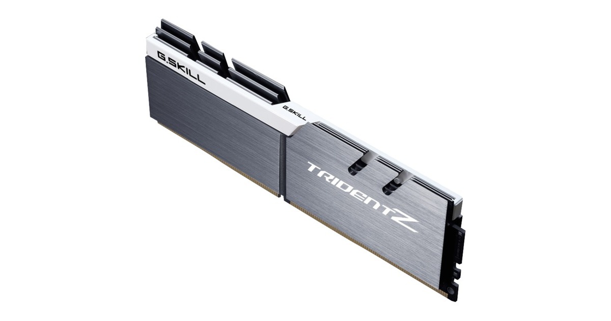 G.Skill DIMM 32 GB DDR4-4133 (4x 8 GB) Quad-Kit, Arbeitsspeicher(silber/weiß, F4-4133C19Q-32GTZSWF, Trident Z, INTEL XMP)