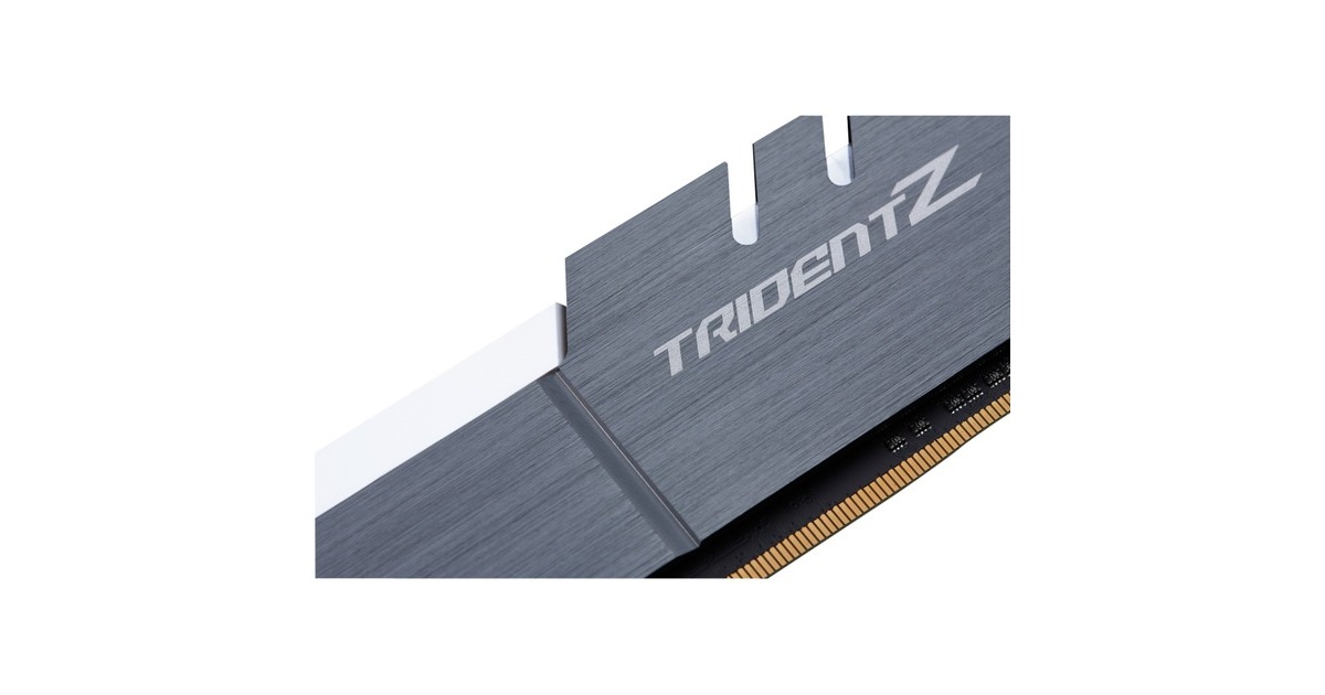 G.Skill DIMM 32 GB DDR4-4133 (4x 8 GB) Quad-Kit, Arbeitsspeicher(silber/weiß, F4-4133C19Q-32GTZSWF, Trident Z, INTEL XMP)