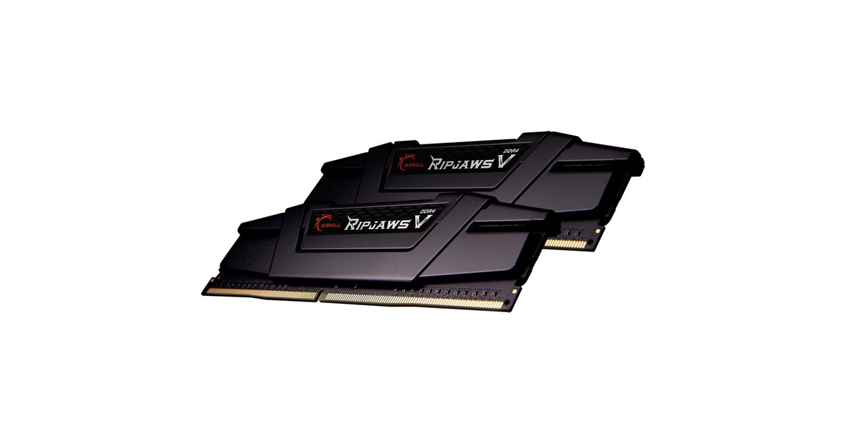 G.Skill DIMM 32 GB DDR4-4266 (2x 16 GB) Dual-Kit, Arbeitsspeicher(schwarz, F4-4266C19D-32GVK, Ripjaws V, INTEL XMP)