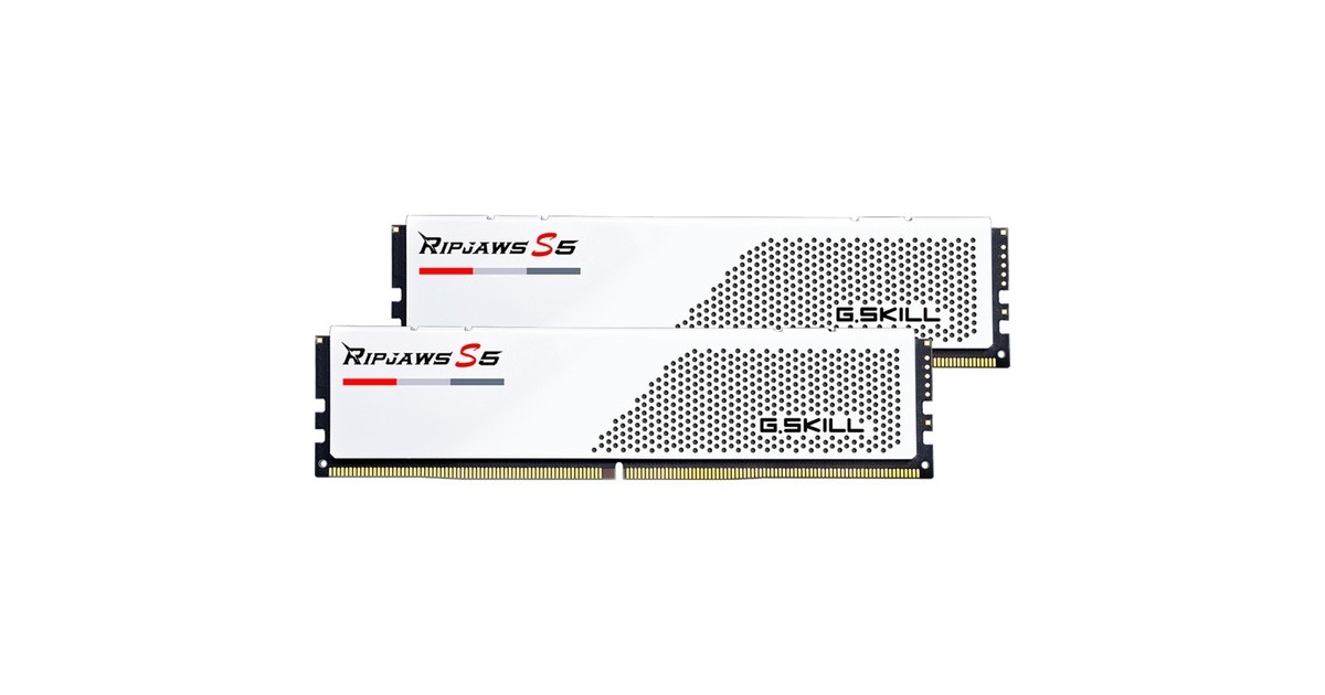 G.Skill DIMM 32 GB DDR5-5600 (2x 16 GB) Dual-Kit, Arbeitsspeicher(weiß, F5-5600J3636C16GX2-RS5W, Ripjaws S5, INTEL XMP)
